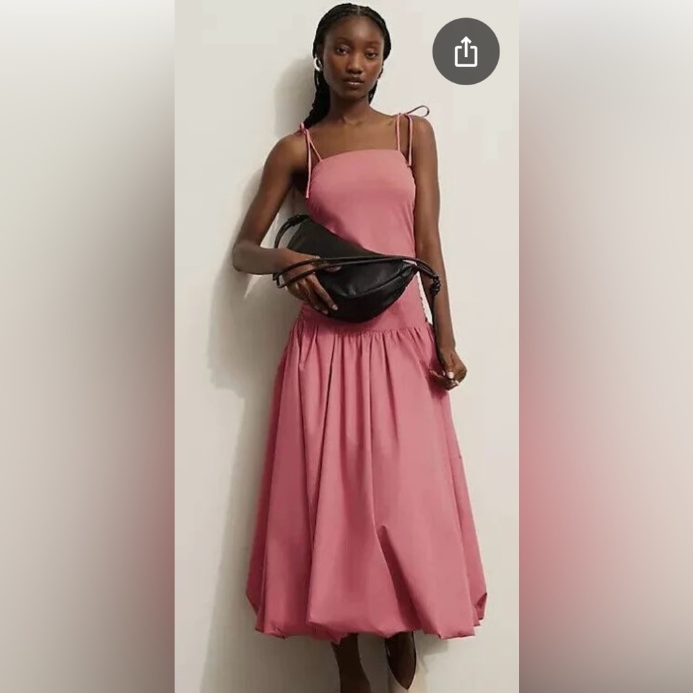 Anthropologie Mare Mare Sleeveless Drop waist Bubble Midi Dress NWOT